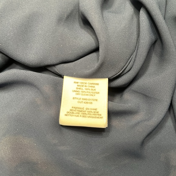 Joie 100% silk navy floral dress size M - Picture 4 of 4